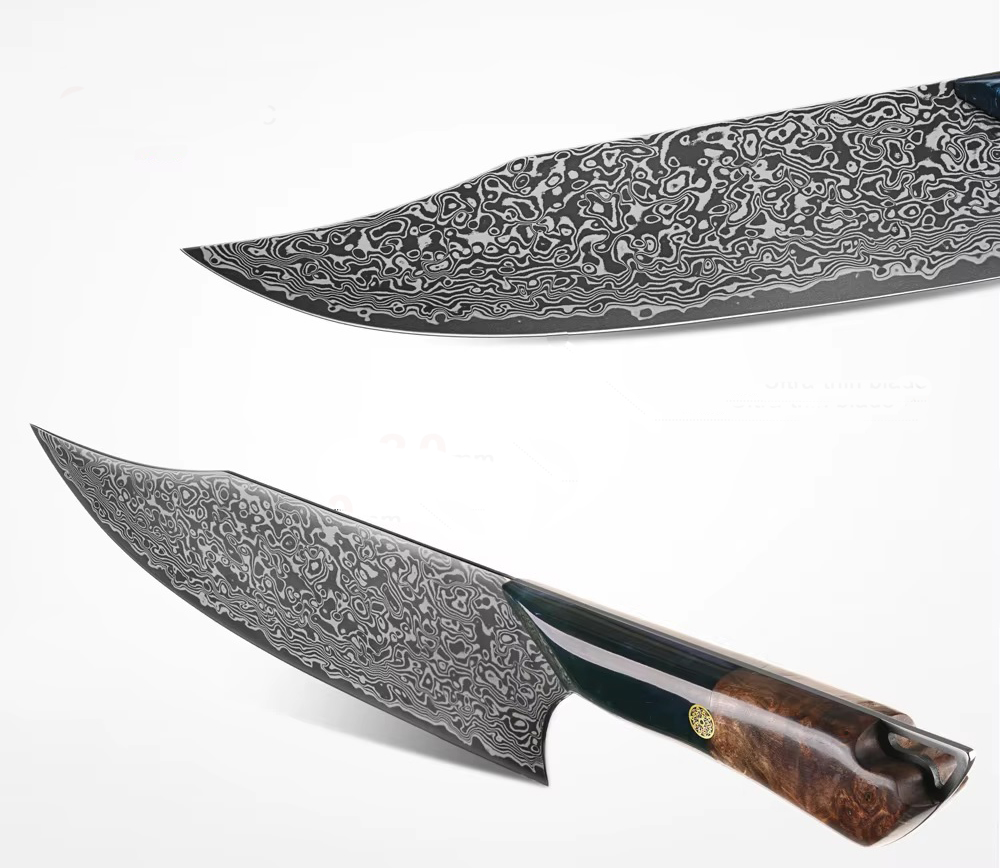 Šéfkuchařský damaškový nůž  Black Burl 09